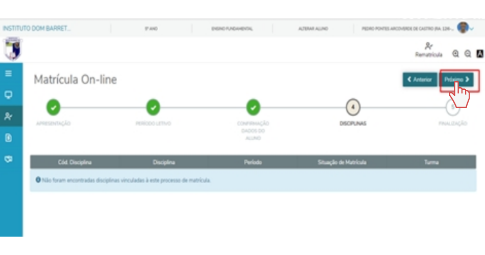 matriculas 2023 novatos infantil