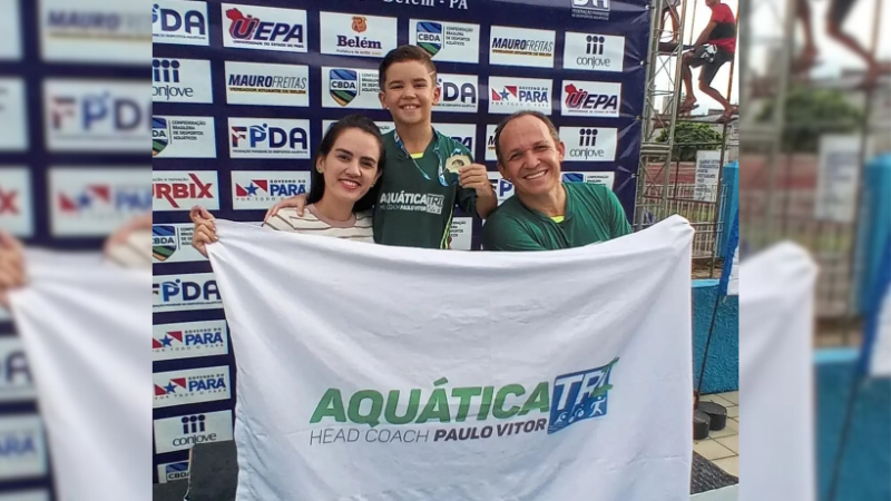 Aluno do Instituto Dom Barreto é medalhista em competição de natação mirim