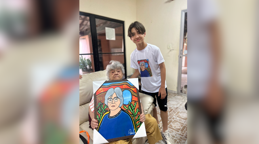 Pedro Gui, artista plástico e aluno do IDB, faz uma homenagem, com a obra “Vanguarda Ancestral”, à arqueóloga e pesquisadora Niède Guidon