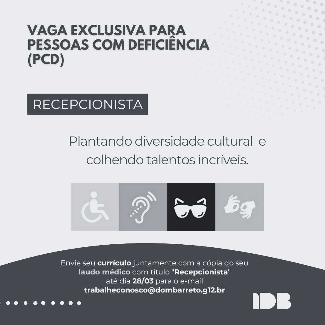 Recepcionista (PCD)