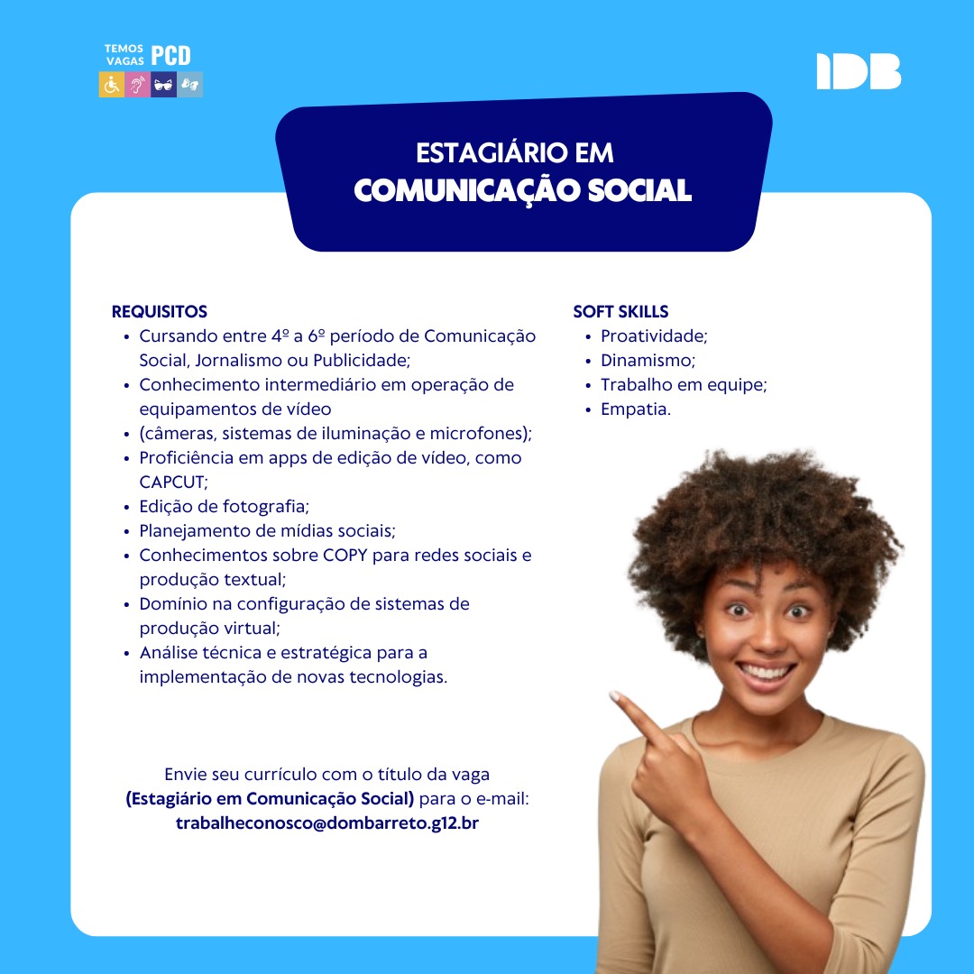 Estagiário em Comunicação Social