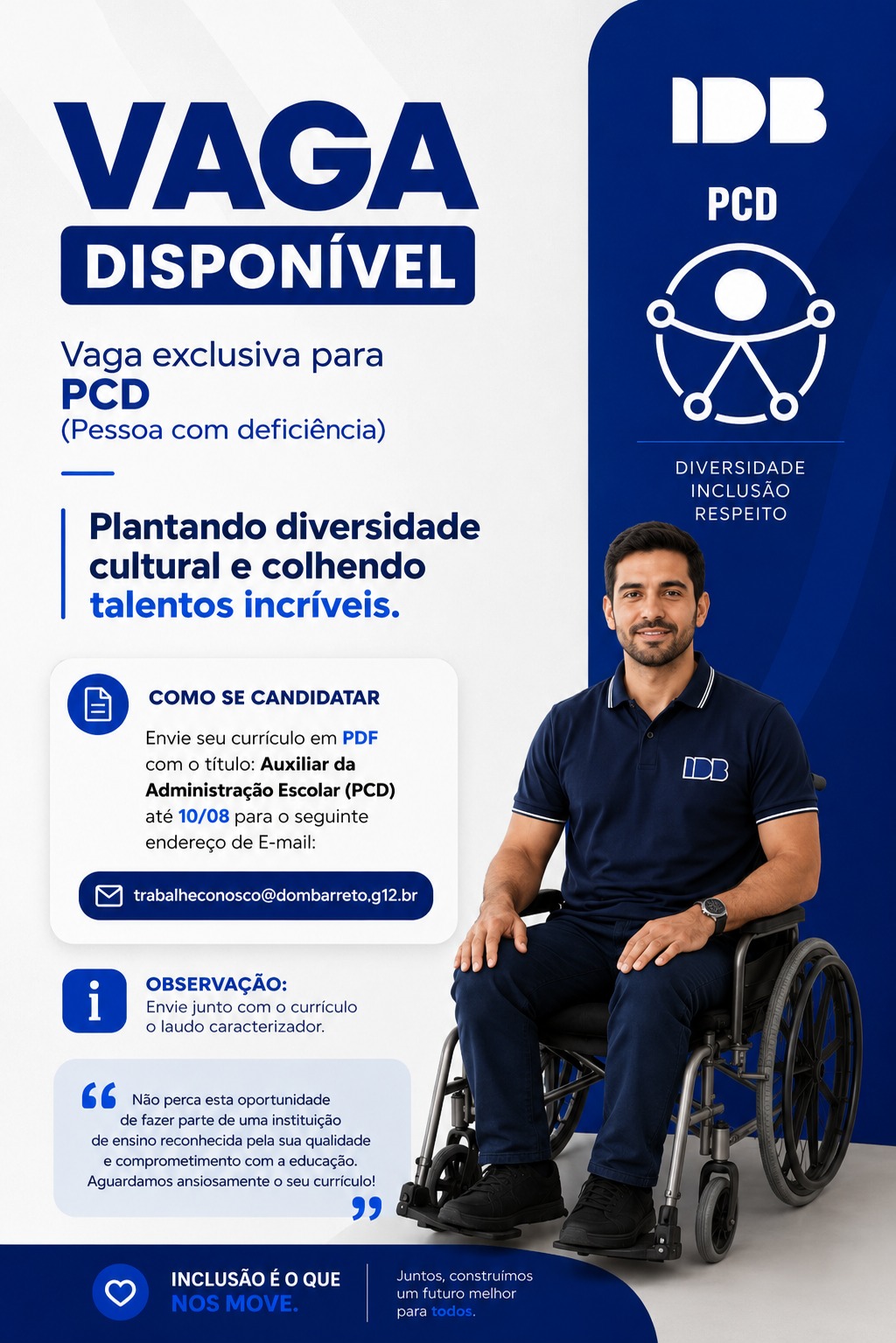 Auxiliar da Administração Escolar (PCD)