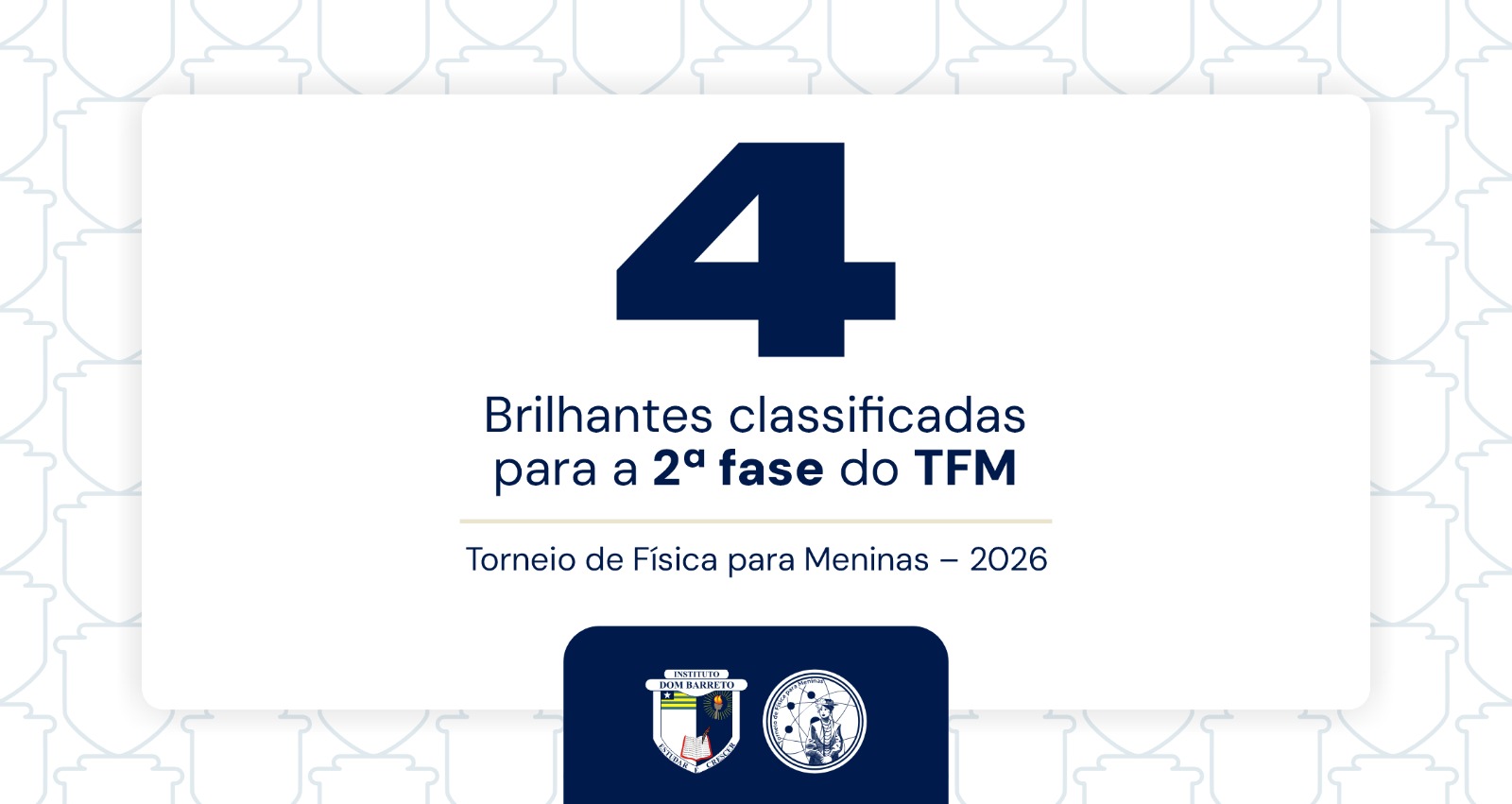 Quatro alunas do IDB avançam para a 2ª fase do Torneio de Física para Meninas 2026